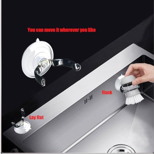 Soap Dispensing Palm Brush Holder with Suction Cup - Open Design