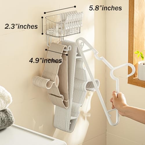Clear Wall-Mounted Headband Organizer with Storage Box - MORNITE