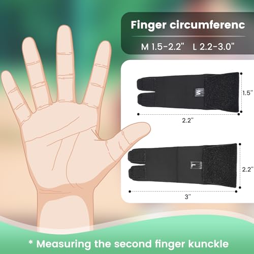 2PCS Finger Splints, Finger Sleeves Finger Buddy Straps for Arthritis, Triggger Finger Support, Finger Brace for Sport, Basketball, Tennis, Volleyball