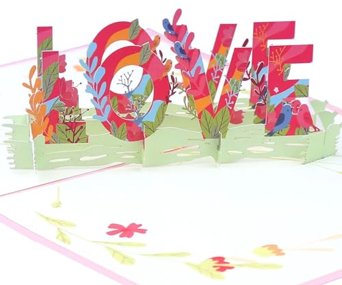 3D Pink Love Pop-Up Card for Valentine's Day & Mother's Day