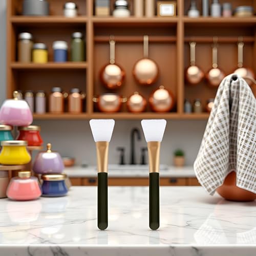 Face Mask Applicator Brush and Scraper Set - 2 Pcs Dual-Use Tool