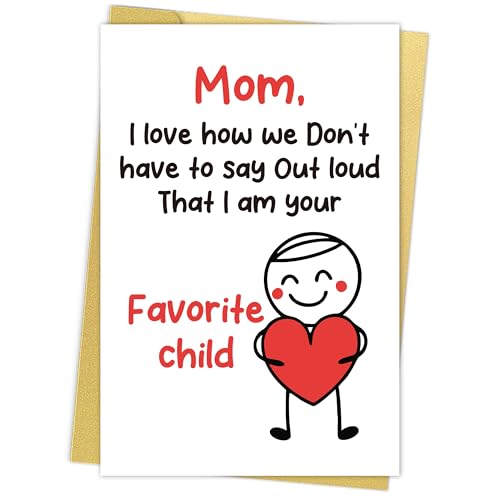Funny Mother's Day Card - Favorite Child Joke Greeting Card for Mom