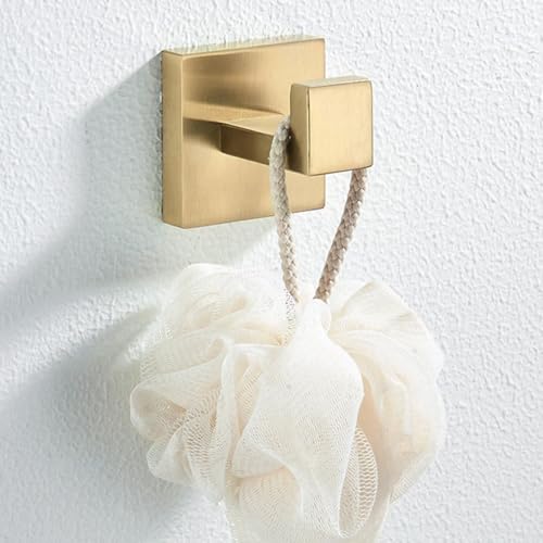 Nolimas Brushed Gold Towel Hook, Heavy Duty SUS304 Stainless Steel Robe Hook