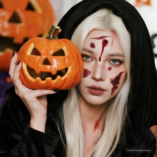 Muswarm Halloween Temporary Tattoos 9-Pack Realistic Scar Stickers