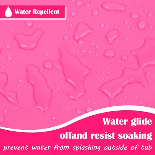 Pink Wavy Swirl Shower Curtain - 72x72 Inch Preppy Aesthetic Bathroom Decor