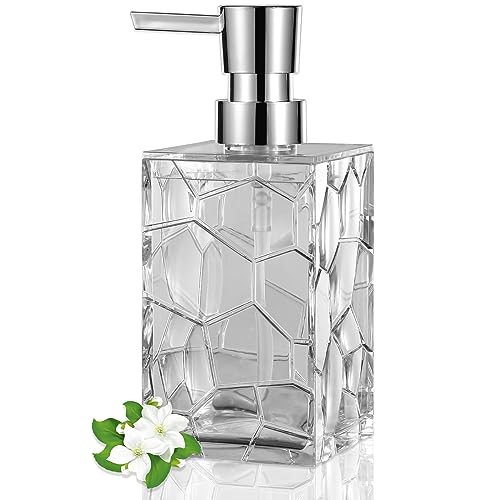 Clear Acrylic Pump Bottle Dispenser 10oz - 1 Pack for Lotion & Soap