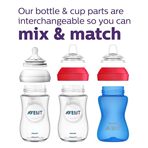 Philips Avent My Easy Sippy Cup, 9 oz, Spill-Proof Soft Spout (2 Pack, Blue/Green)