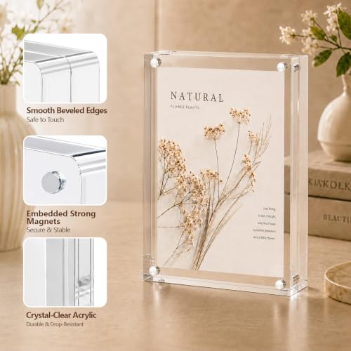 NOBEFY Acrylic Magnetic Picture Frames for Instax Mini - 3 Pack