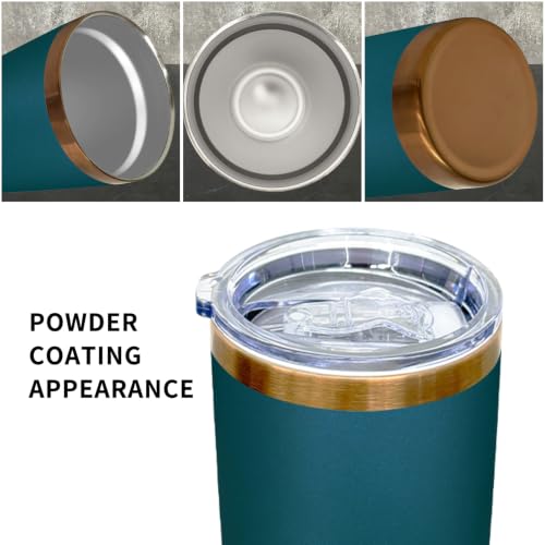 20 oz Insulated Stainless Steel Tumbler with Lid - Denim Blue - Pack of 1