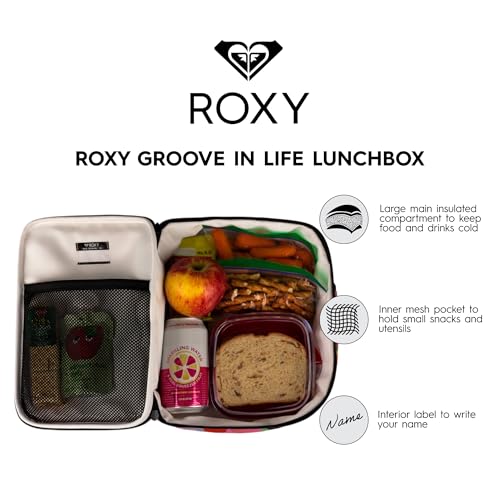 Roxy Insulated Lunch Bag | Reusable | Cooler | Snack Bag | Container | Picnic | Work | Leakproof | Beach | Vacation | Camping, Groove In Life - Anthracite Kerala Border