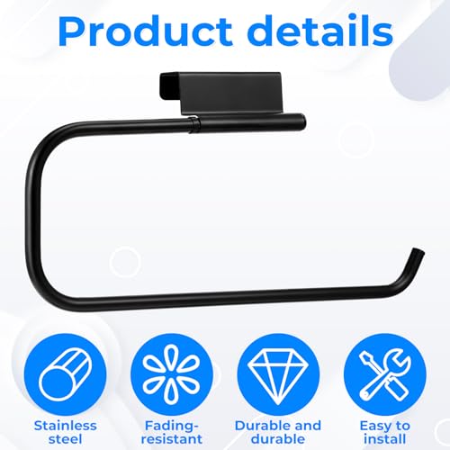 Styquenzer Under Cabinet Paper Towel Holder - Stainless Steel No-Drill Rack