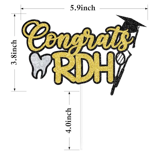 Congrats RDH Cake Topper for Dentist Graduation Party