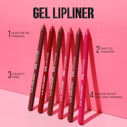 L.A. COLORS Gel Lipliner Melon CP678 Long-Wearing Lip Pencil