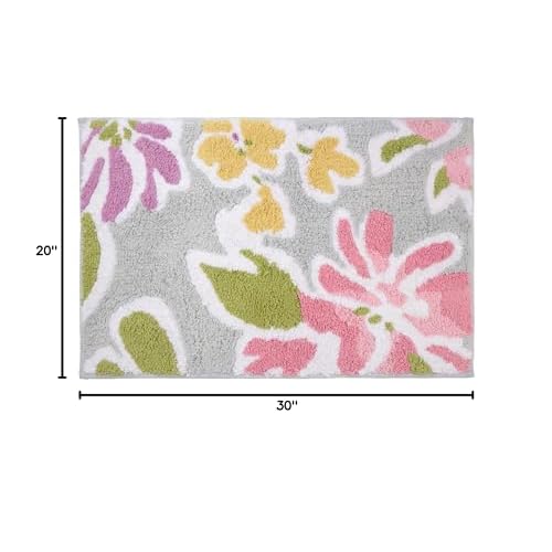 IZOD - Bath Rug, Floral Bathroom Decor, Dorm Room Essentials (Catalina Collection, 20" x 30")