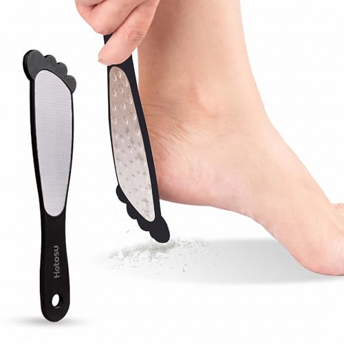 Hotosu Stainless Steel Double-Sided Foot File and Callus Remover for Wet and Dry Skin