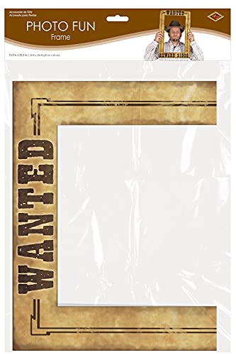 Beistle Western Wanted Photo Booth Frame - 15.5" x 23.5" Cardstock Prop