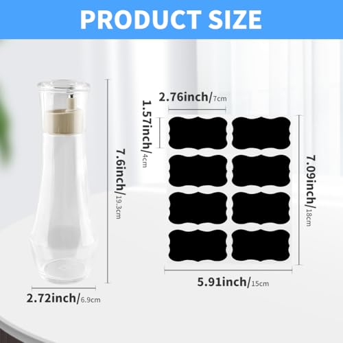 Ranjaner 8.8oz Glass Mouthwash Dispenser with Pour Spout and Cup
