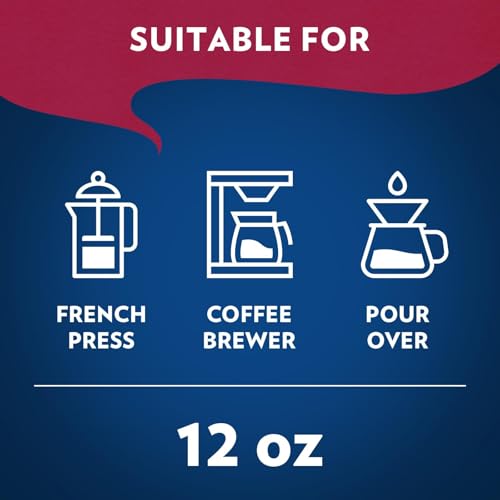 Lavazza Opera Intenso Ground Coffee 12oz - Dark Roast, Bold & Balanced, Arabica & Robusta, Ideal for Drip Brewers, Pack of 1