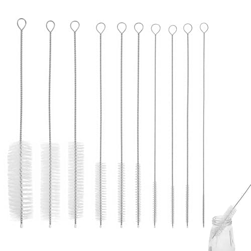 10-Pack Extra Long Straw Cleaning Brushes - 8.2 Inch Durable Design