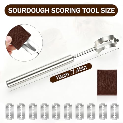 304 Stainless Steel Bread Lame with 10 Replacement Razor Blades