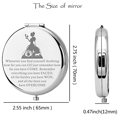 Compact Makeup Mirror - Inspirational Fairy Tale Design, 2.55-Inch
