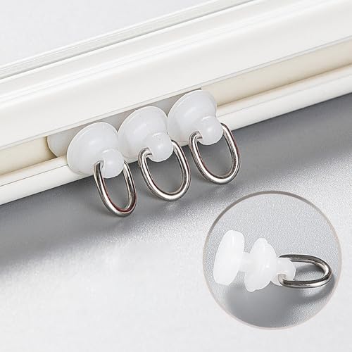 Shower Curtain Accessories Set - 50 Hooks & 50 Gliders
