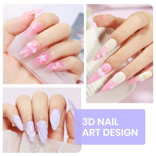 MIZHSE 3D Nail Sculpting Gel - 15ml Milky White Carving Molding Gel