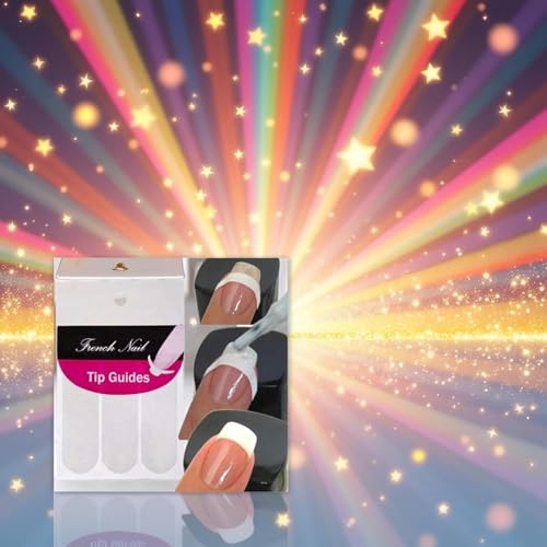 Senyango White Nail Stencils 240 Pcs French Tip Edge Guides for DIY Manicures
