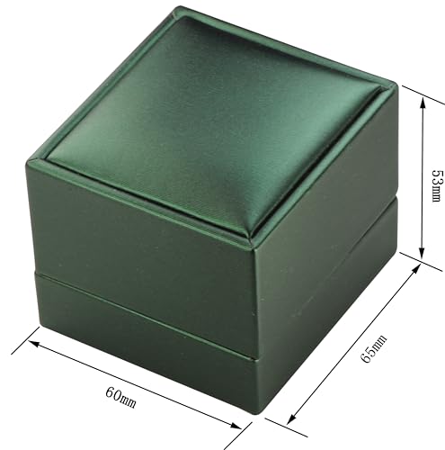 Premium Green PU Leather Earring Box for Studs & Small Jewelry