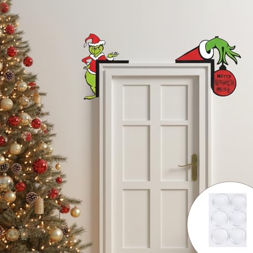 2025 Christmas Wooden Doorway Decoration - Reusable Holiday Sign