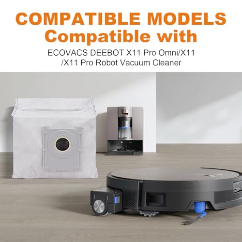 6-Pack ECOVACS DEEBOT X11 Pro Compatible Vacuum Bags - Disposable Dust Bags