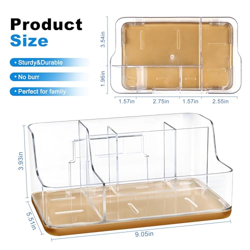 LAREKUN Gold Vanity Makeup Storage Rack for Bathroom & Vanity