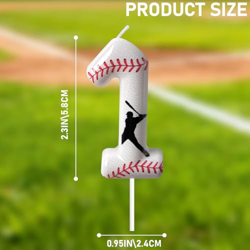 Baseball Number 11 Birthday Candle - Smokeless Cake Topper for Parties