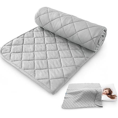 Biloban Toddler Comforter - Soft Down Alternative Quilted Blanket, 39x47 Grey