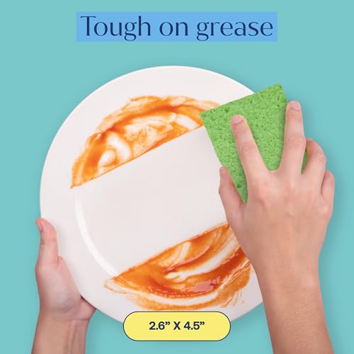 Fab Tab Reusable Cellulose Sponges - Non-Scratch, 12 Pack