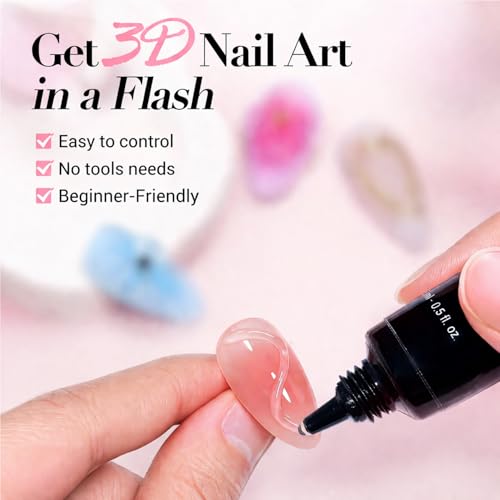 AZUREBEAUTY 3D Sculpting Gel for Nail Art, 15g Clear Molding Glue