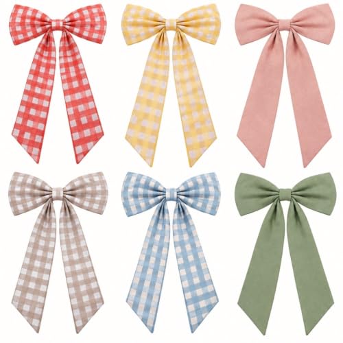 Gingham Bow Christmas Tree Topper 16 x 20 Inch Set - Large Holiday Decor