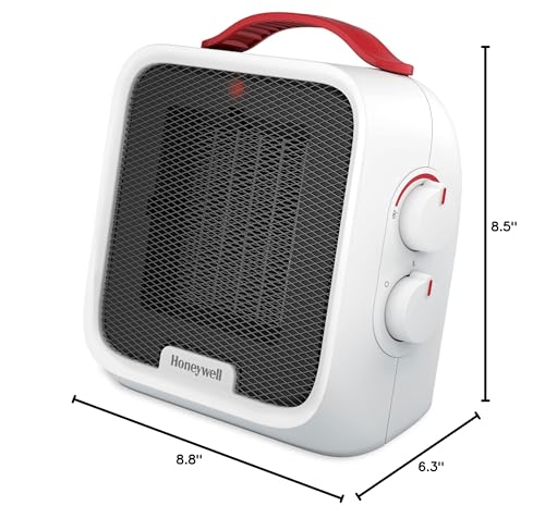Honeywell UberHeat 5 Ceramic Space Heater for Small Rooms, White