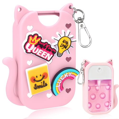 Silicone Hand Sanitizer Holder Case for Touchland with 4 Charms