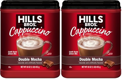 Hills Bros. Double Mocha Cappuccino Mix - 16oz Instant Coffee, 2 Pack