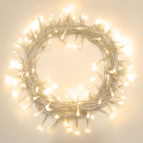 LIOPEED 42ft Battery Operated Fairy String Lights - 120 LEDs, IP65 Waterproof, 8 Modes, Timer for Indoor/Outdoor Decor