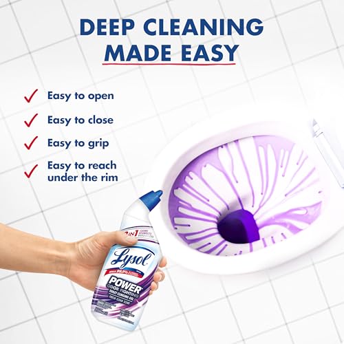 Lysol Power + Odor Fighting Toilet Bowl Cleaner, Fresh Clean, 24 oz, 2 Pack