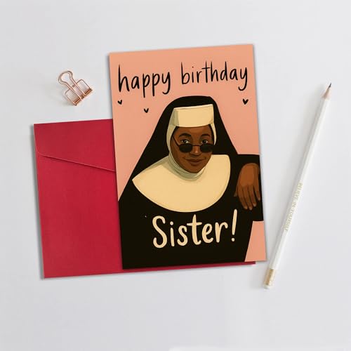 Christian Sister Birthday Card with Red Envelope & Blessing