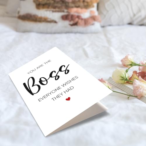 Spercy World's Best Boss Thank You Card with Golden Envelope