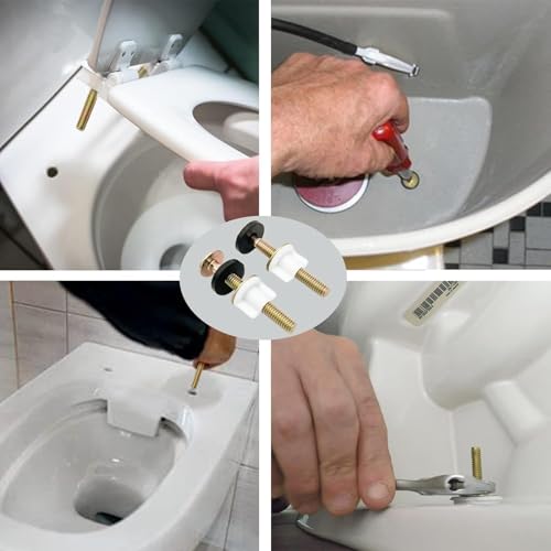 Universal Metal Toilet Seat Screws Kit - Durable Fastener Set