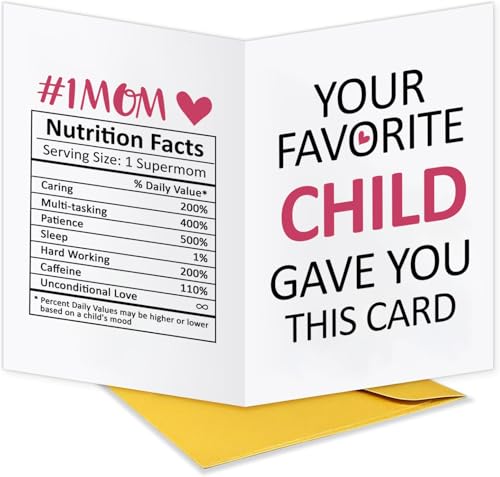 Funny Birthday Card for Mom - Humorous Gift from Daughter or Son