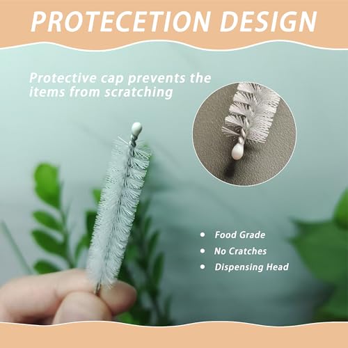 Reusable Straw Cleaner Brush Set - 2 Pack with Nylon Bristles