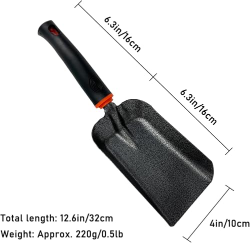 TAISOCA Manganese Steel Fireplace Ash Shovel 12.6" Wood Stove & Grill Ash Scoop