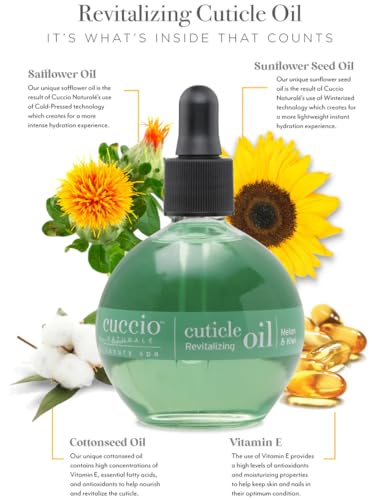 Cuccio Naturale Melon & Kiwi Cuticle Oil - Fast-Absorbing Hydrating Conditioner - 2.30 Fl Oz