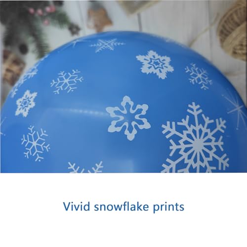 50PCS 12-Inch Clear Snowflake Balloons for Winter Parties